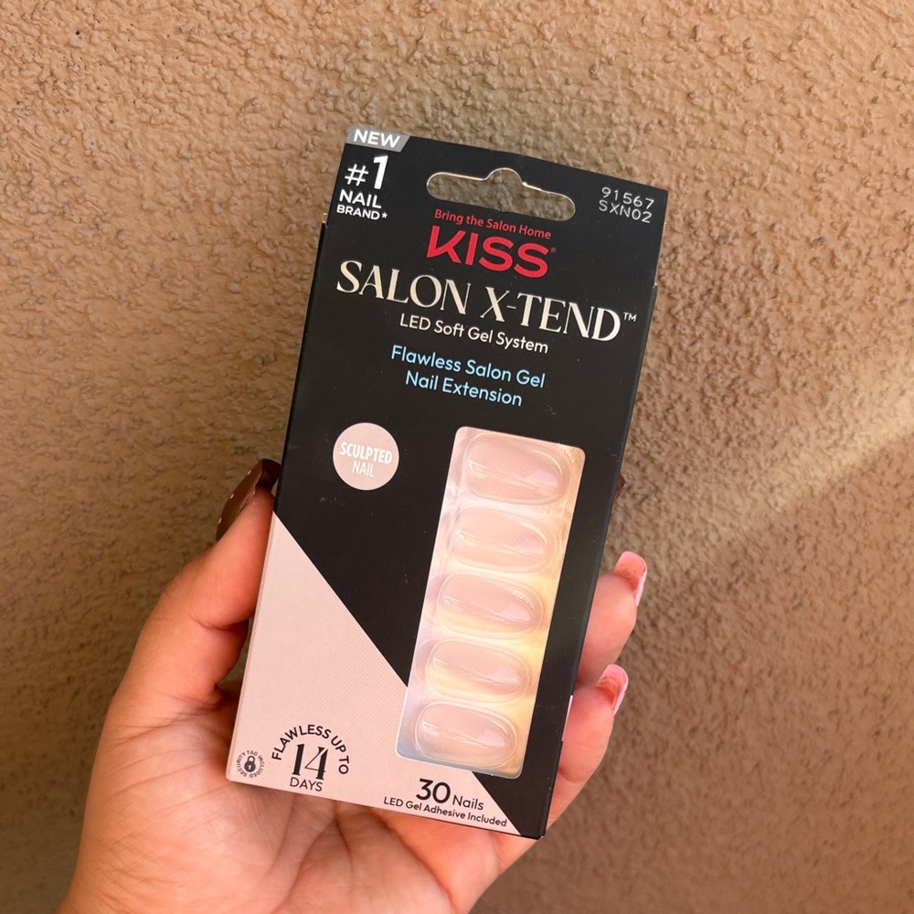 KISS Salon X-Tend LED Soft Gel Nails - Light Pink